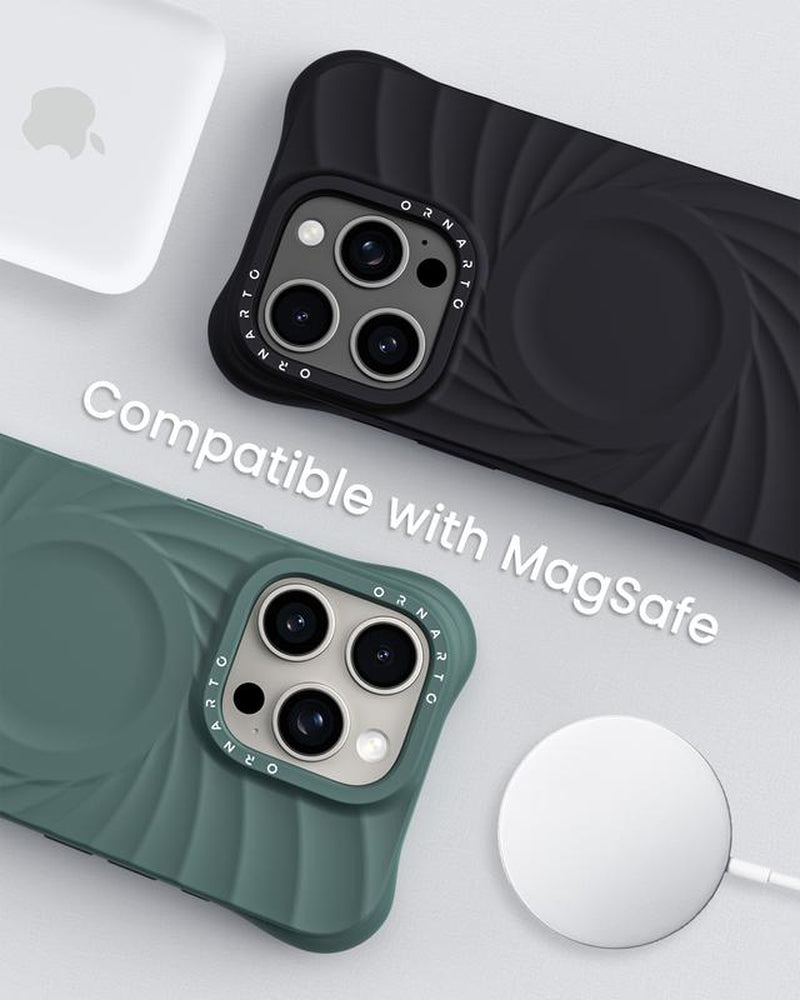 ORNARTO VORTUXE Iphone 16 Series Case [2X Military Grade Drop Tested/Vortuxe Textured/Compatible with Magsafe]