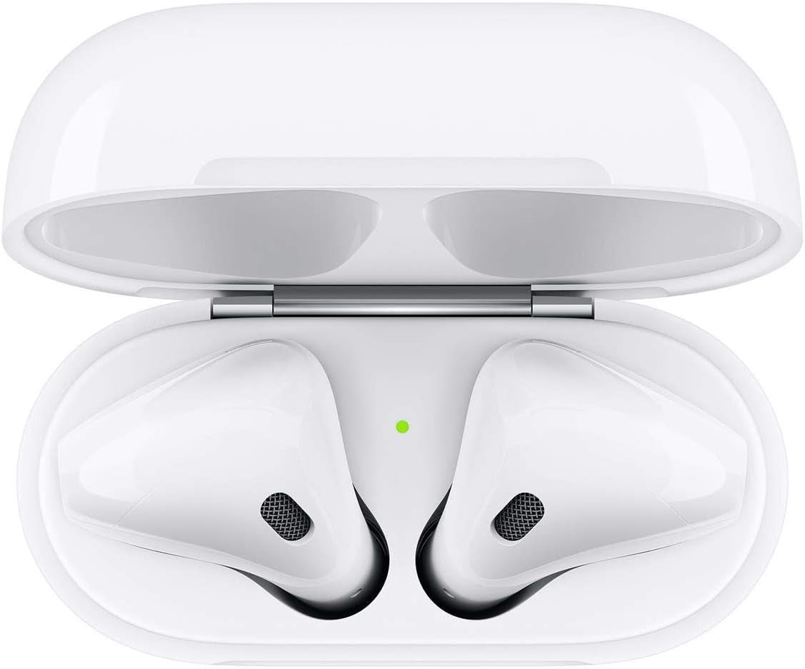 Airpods (2Nd Gen) Wireless Ear Buds + Lightning Charging Case + Lightning to USB Cable + 1 Year Limited Warranty