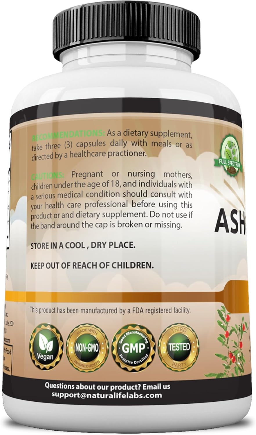 Organic Ashwagandha 2,100 Mg - 100 Veggie Capsules Pure Organic Ashwagandha Powder and Root Extract - Stress Relief, Mood Enhancer