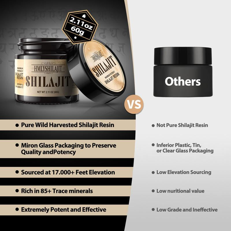 Shilajit Himalayan Organic Shilajit Resin Pure Shilajit Resin Supplement with 85+ Trace Minerals