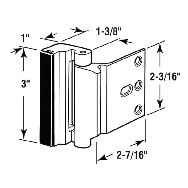 Heavy Duty Door Lock: Withstands 800 Lbs, Easy Install, Anti-Kick for Extra Security & Home Defense