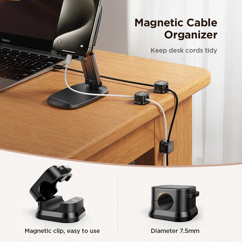 "Revolutionary Magnetic Cable Clips - Effortless Under Desk Cord Organizer for Tangle-Free Living!"