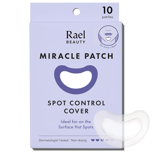 Pimple Patches, Miracle Patches Large Spot Control Cover - Hydrocolloid Acne Patches for Face, Strip for Breakouts, Zit, Blemish Spot, Facial Stickers, All Skin Types, Vegan (10 Count)