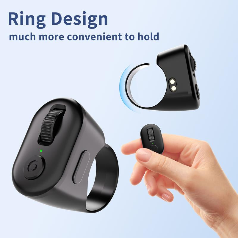 Kinmates Must-Have Tiktok Scrolling Remote Control Ring: Enhance Your Viewing Experience – Bluetooth Page Turner for Iphone, Ipad, Ios, and Android