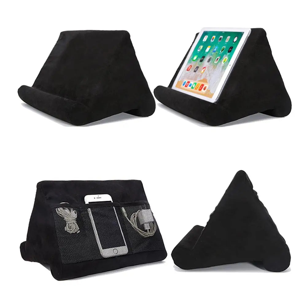 " Cozy Sponge Pillow Tablet Stand - Ultimate Support for iPad, Samsung, Huawei & More - Perfect for Bedside Reading!"