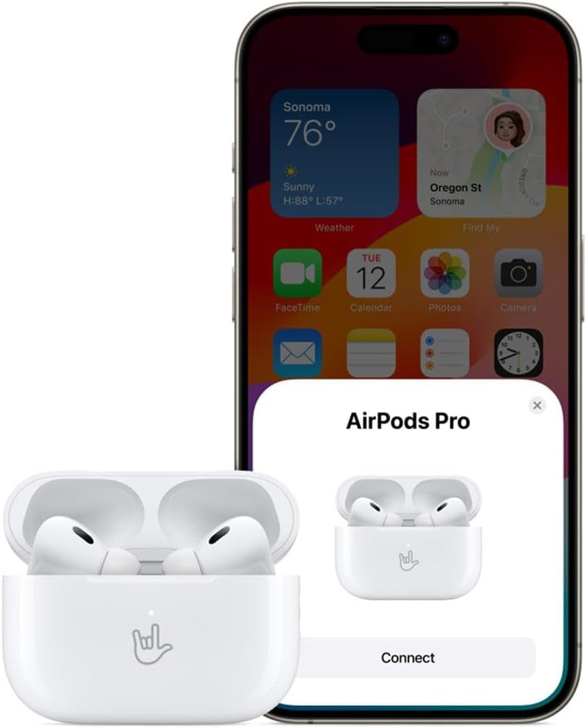 Apple AirPods Pro (2nd Generation) with Wireless MagSafe Charging Case (USB-C) - 1 Year Limited Warranty