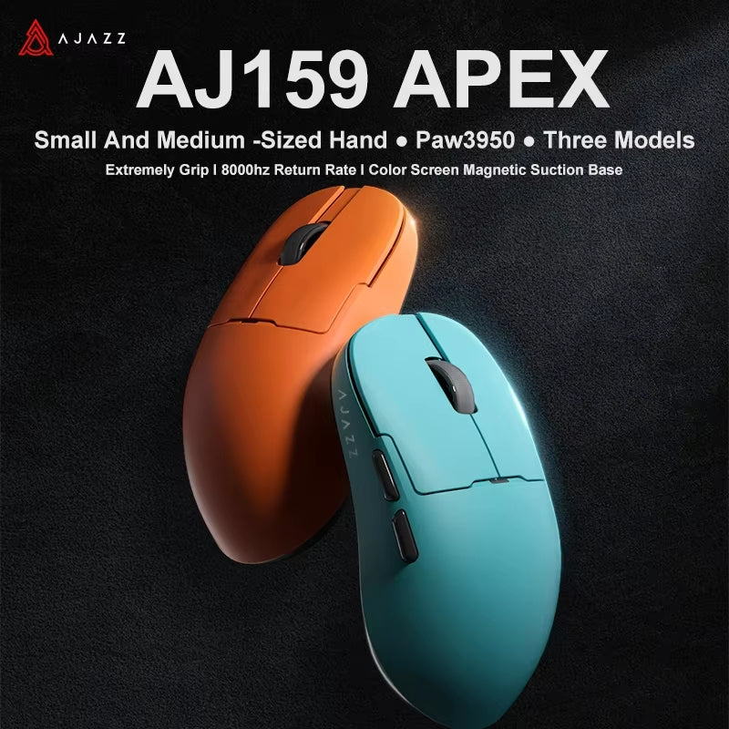 AJ159 APEX/AJ159PRO Wireless Gamer Mouse with RGB Magnetic Charging Base Lightweight AJ159P Gaming Mouse for PC Laptop