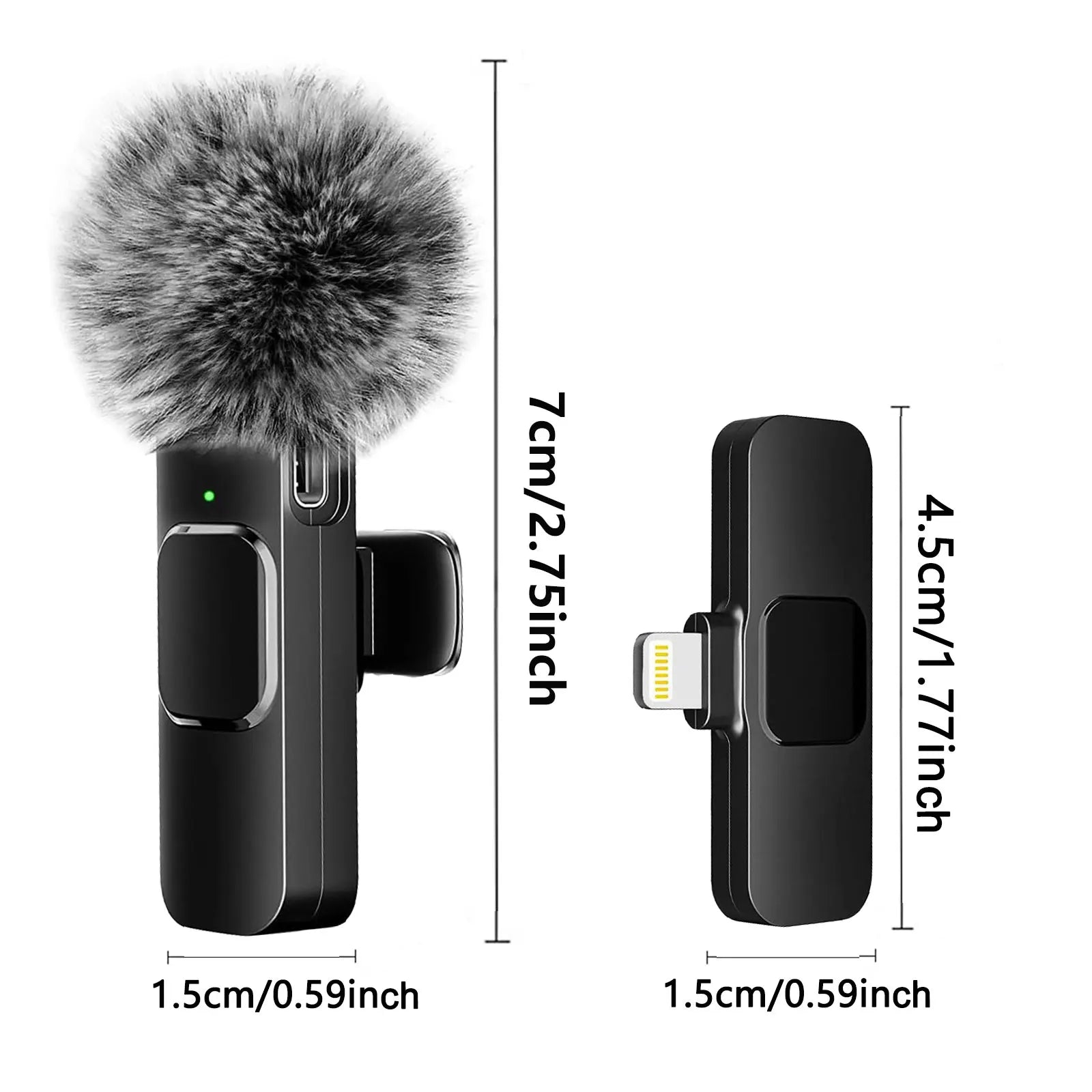 "Ultimate Wireless Lavalier Microphone for iPhone, Android & Laptops - Perfect for Live Streaming, Gaming & Video Recording!"