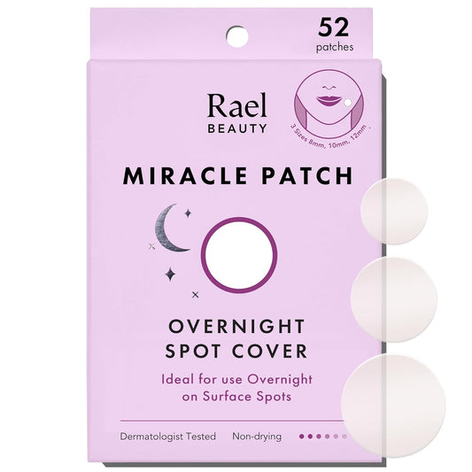 Pimple Patches, Miracle Overnight Spot Cover - Hydrocolloid Acne Patch for Face, Zit & Blemish, Thicker & Extra Adhesion, Absorbing Cover, All Skin Types, Vegan, Cruelty Free, 3 Sizes (52 Count)