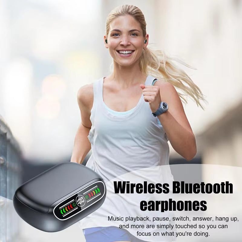 Wireless In-Ear Headphones Wireless Ear Buds with Charging Case and LED Display In-Ear Headset Smart Touch Earphones Wireless