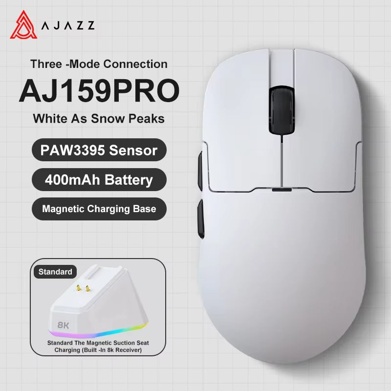 AJ159 APEX/AJ159PRO Wireless Gamer Mouse with RGB Magnetic Charging Base Lightweight AJ159P Gaming Mouse for PC Laptop