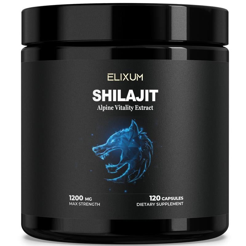 Elixum Shilajit 1200Mg (120 Capsules) - 40% Fulvic Acid Supplement - Pure Shilajit Extract