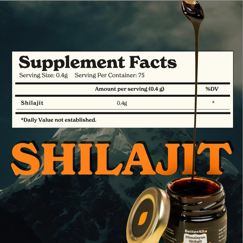 Betteralt Himalayan Shilajit W/ Stainless Steel Tumbler | Lab-Tested for Purity | Vacuum-Insulated Portable Drinkware