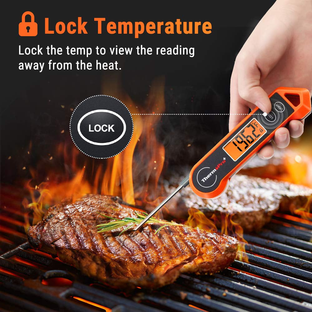 TP19H Digital Meat Thermometer for Cooking with Ambidextrous Backlit and Motion Sensing Kitchen Cooking Food Thermometer for BBQ Grill Smoker Oil Fry Candy Instant Read Thermometer