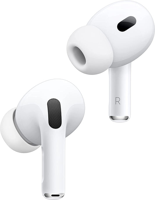 Airpods Pro 2 Wireless Earbuds, Bluetooth Headphones, Active Noise Cancellation, Hearing Aid Feature, Transparency, Personalized Spatial Audio, High-Fidelity Sound, H2 Chip, USB-C Charging