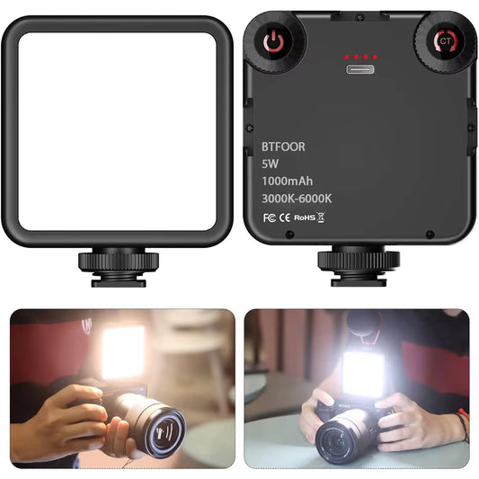 "Versatile Bi-Color LED Clip Video Light for DSLR & GoPro - Perfect for Vlogging & Photography!"