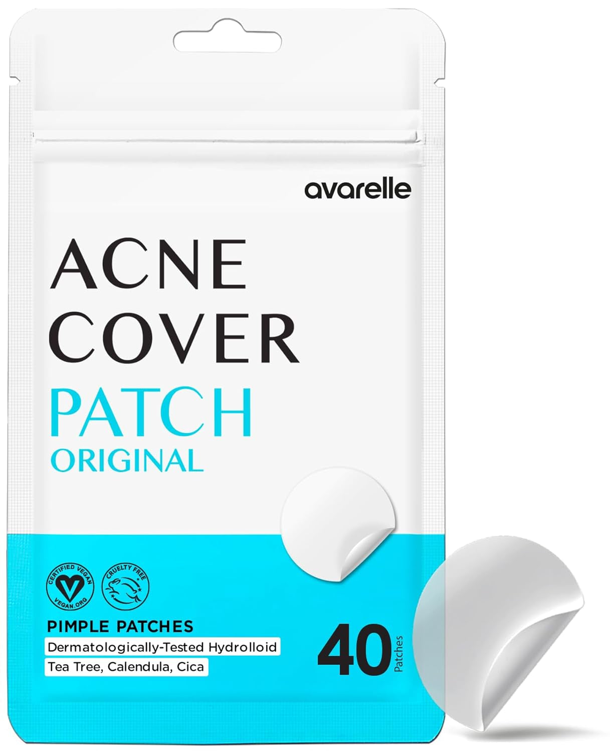 Acne Cover Patches, FSA HSA Eligible Hydrocolloid Pimple Patches for Face with Tea Tree Oil, Korean Skincare Zit Patches for Face | FSA HSA Store Eligible Items | Vegan, Cruelty-Free