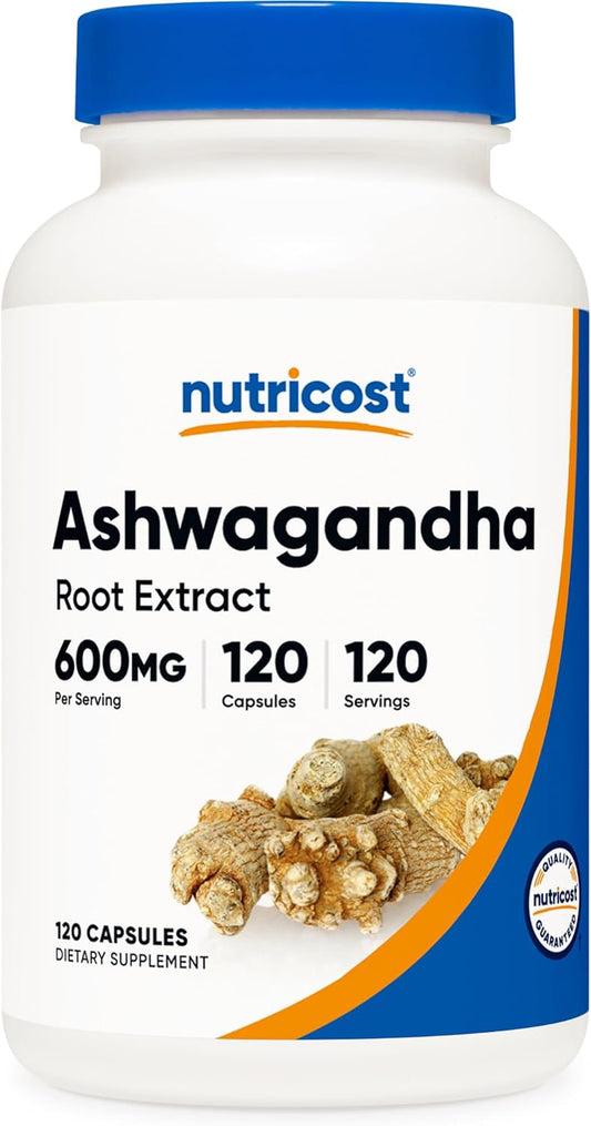 Ashwagandha Herbal Supplement 600Mg, 120 Capsules - Vegetarian, Non-Gmo, Gluten Free, Ashwagandha Root