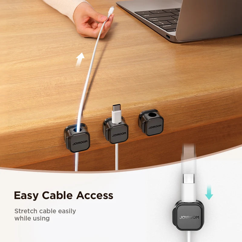 "Revolutionary Magnetic Cable Clips - Effortless Under Desk Cord Organizer for Tangle-Free Living!"