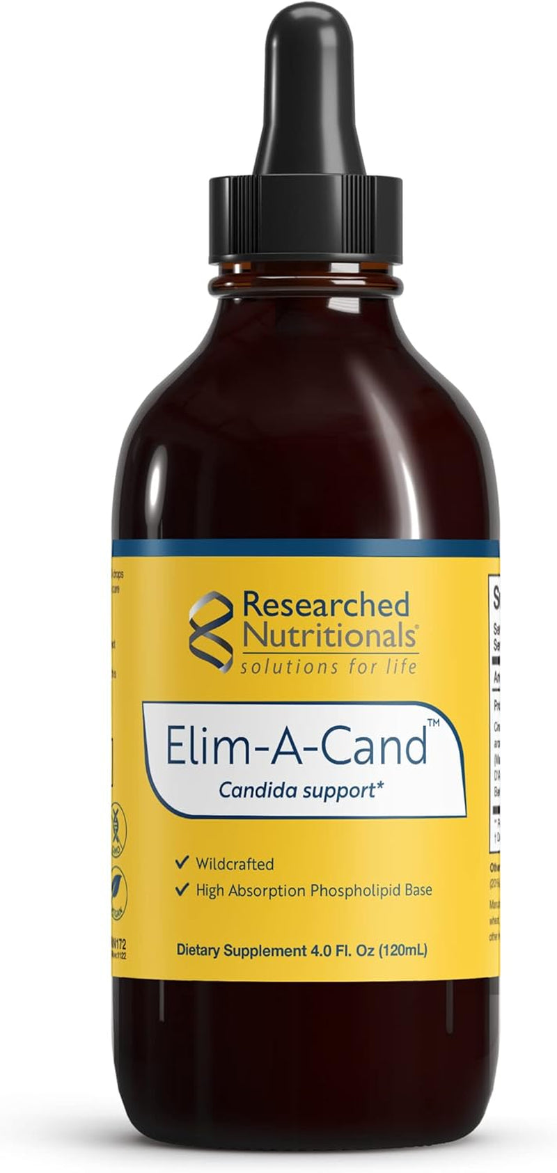 Elim-A-Cand - Candida Support - Microbial & Gut Health Supplements with Berberine, Slippery Elm, Cinnamon Bark, PAU D'Arco & Marshmallow Root - Herbal Detox Tincture (4 Fl Oz)