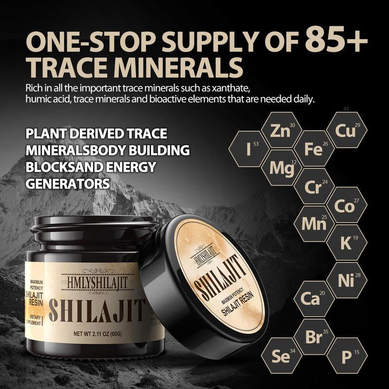 Shilajit Himalayan Organic Shilajit Resin Pure Shilajit Resin Supplement with 85+ Trace Minerals