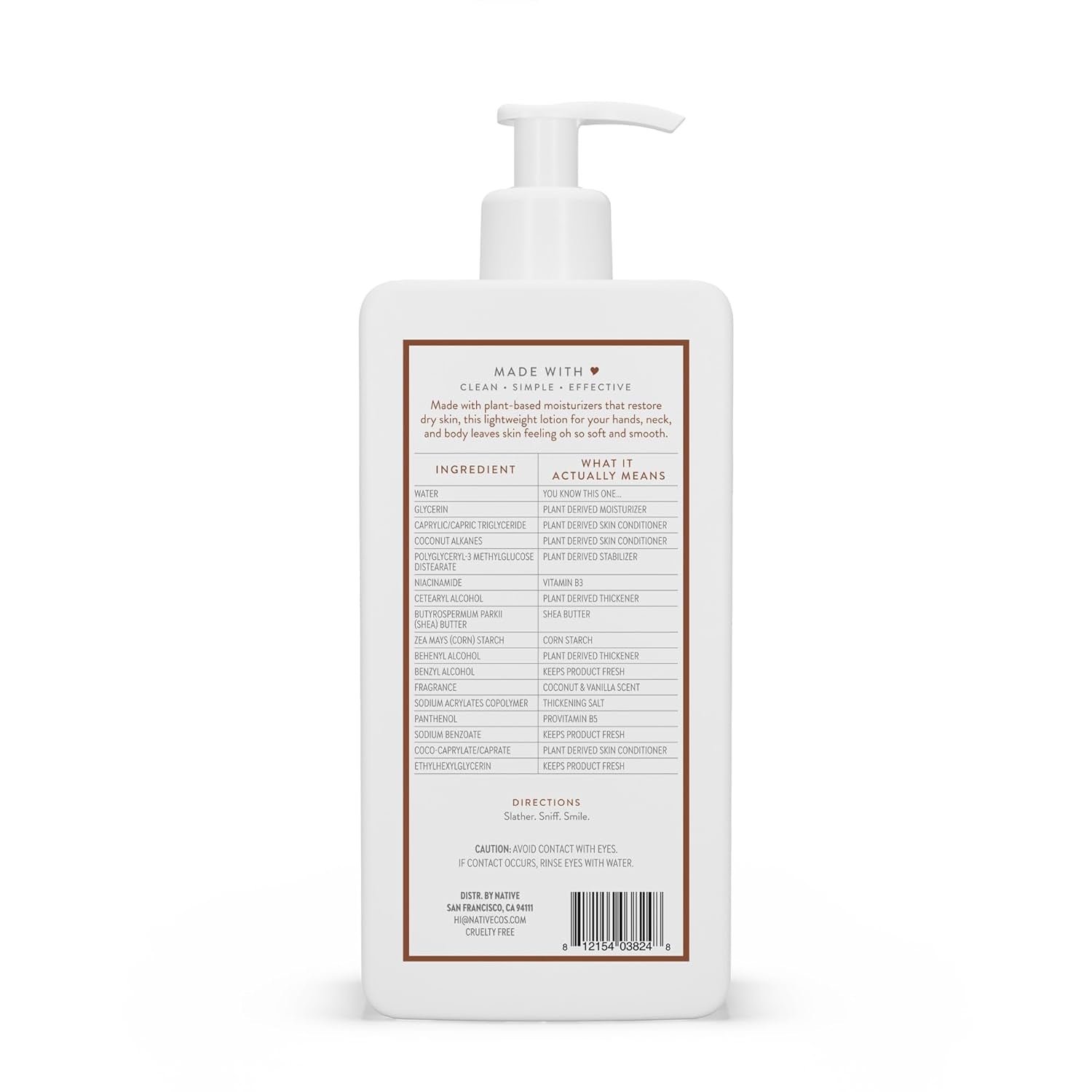 Body Lotion Contains Naturally Derived Plant-Based Moisturizers for Women and Men | Restores Dry Skin, Coconut & Vanilla, 16.5 Fl Oz